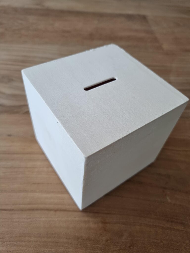Houten spaarpot